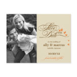 Autumn Leaves Photo Save The Date Postcard