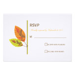 Autumn Leaves RSVP Card Custom Invite
