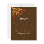 Autumn Leaves RSVP / Reply Cards Custom Invitation