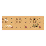 autumn leaves teddy bears business card templates