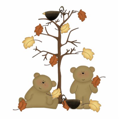 autumn leaves teddy bears photo cutouts by doonidesigns