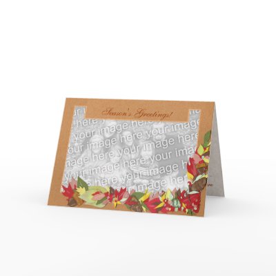 Autumn Leaves Template Greeting Cards by Customizables
