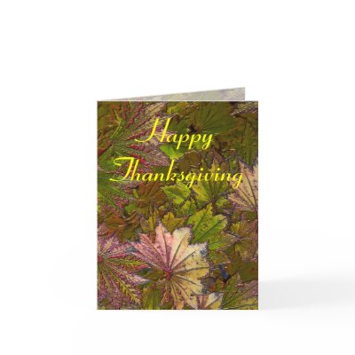 Autumn Leaves: Thanksgiving - Note Card by bontondesigns