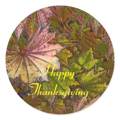 Autumn Leaves: Thanksgiving - Sticker by bontondesigns