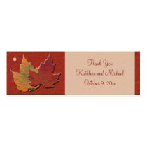 Autumn Leaves Wedding Favour Tags Business Card