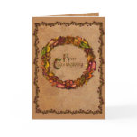 Autumn Leaves Wreath Greeting Card