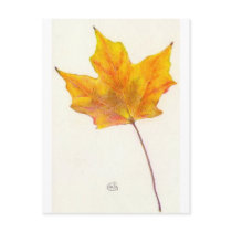 Autumn Maple Leaf in Shades of Gold