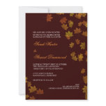 Autumn Maple Leaf Wedding Invitation -Brown