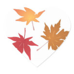 Autumn Maple Leaves Collection Wedding Hearts
