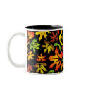 autumn maple leaves mugs