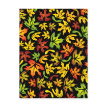 autumn maple leaves post card