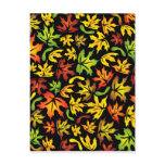 autumn maple leaves postcards