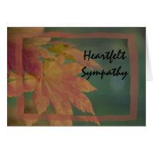 Autumn Maple Leaves Sympathy Card