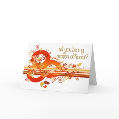 Autumn Matron of Honour Card by StarStock