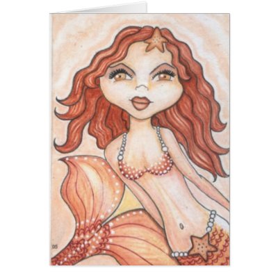 Autumn Mermaid Card by DawnyBelle