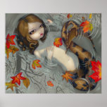 Autumn Mermaid fantasy Art Print
