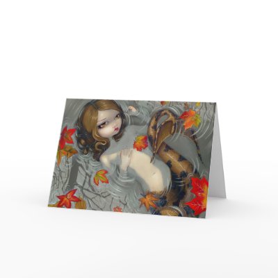 "Autumn Mermaid" Greeting Card by strangeling