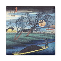 Autumn Moon at Seba, Hiroshige Refrigerator Magnets