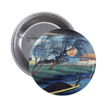 Autumn Moon at Seba, Hiroshige Pin