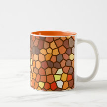 Autumn Mosaic Abstract Coffee Mug