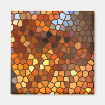 Autumn Mosaic Abstract Fridge Magnet