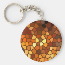 Autumn Mosaic Abstract Keychains