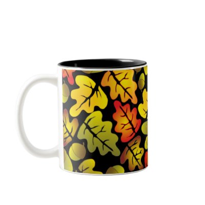 autumn oak leaves coffee mugs by VioDeSign