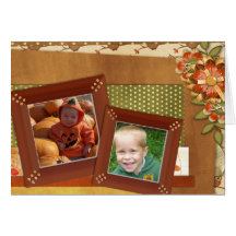 Autumn personalised photo card