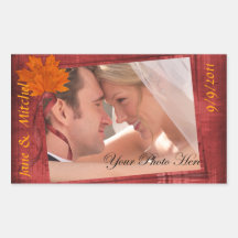 Autumn Photo Wedding Stickers