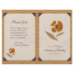 Autumn Pressed Flower Wedding Program flyers