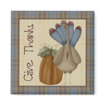 Autumn Primsies · Turkey & Pumpkin magnets