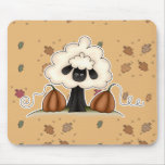 autumn pumpkins sheep mousepads