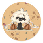 autumn pumpkins sheep sticker