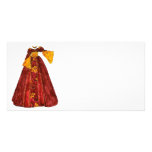 Autumn Red Gown Photo Card Template