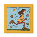 autumn runner (woman) refrigerator magnet
