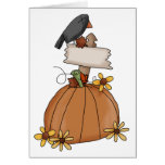 Autumn Scarecrows · Crow & Pumpkin Card