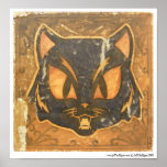 Autumn Scaredy Cat Poster