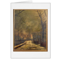 Autumn Scene, Leeds, 1874 (oil on board) Cards