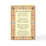 Autumn Song Thanksgiving Poem Greeting Cards