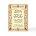 Autumn Song Thanksgiving Poem Greeting Cards