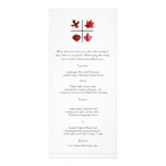 Autumn Square - Fall Leaf Design Wedding Menu Custom Rack Card