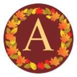 Autumn Round Stickers