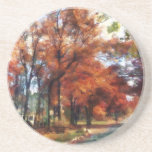 Autumn Street Perspective Drink Coaster