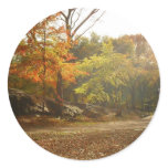 Autumn Sun Rays, Central Park, New York City Round Stickers