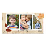 autumn torn photo card