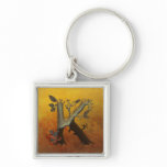 Autumn Tree Monogram K Key Chain