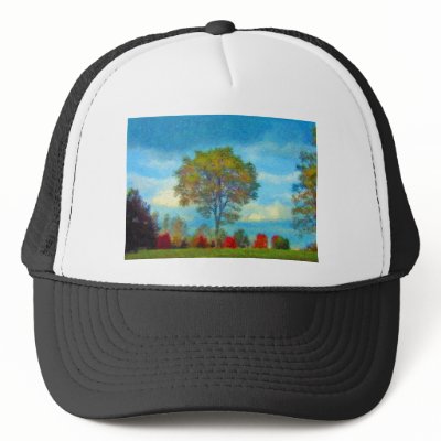 Autumn Tree Painting Mesh Hat by Awesome_Photos