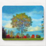 Autumn Tree Painting Mouse Pad