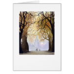 Autumn tree tunnel card