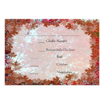 Autumn Trees rsvp card Personalized Invitations